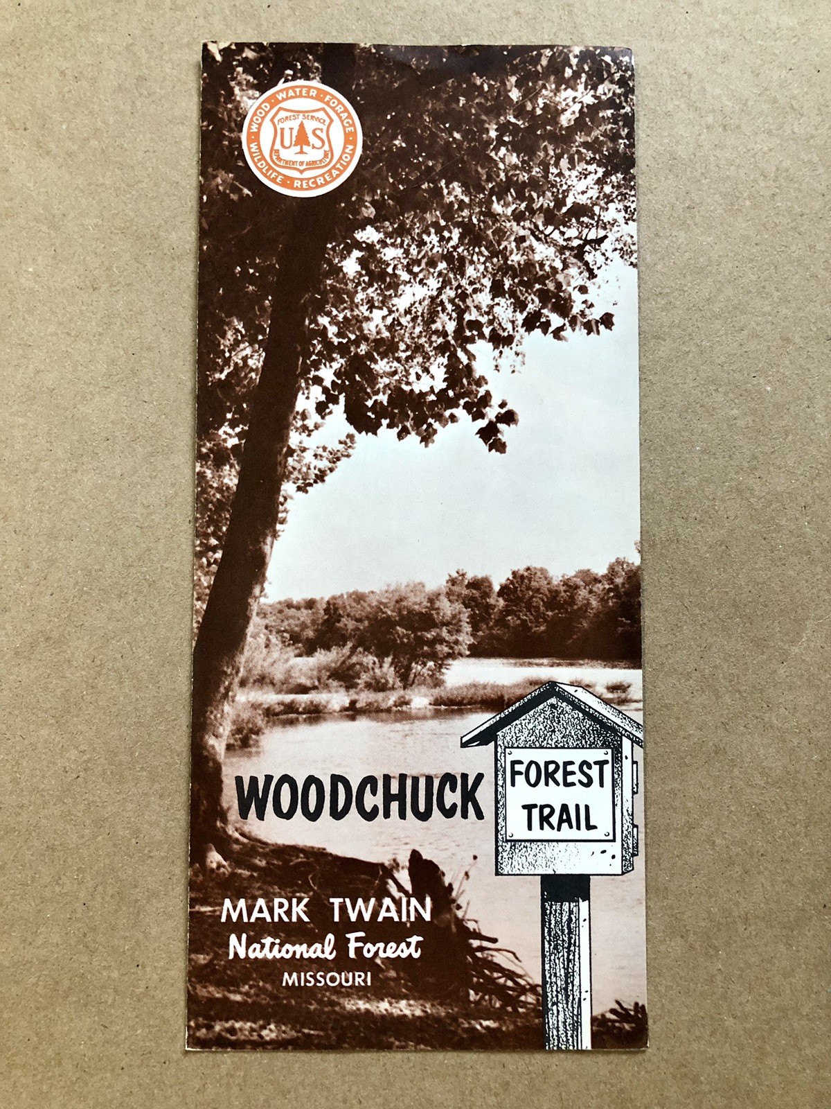 Mark Twain National Forest, 1964 Forest Service Map, Woodchuck Forest Trail, VG+