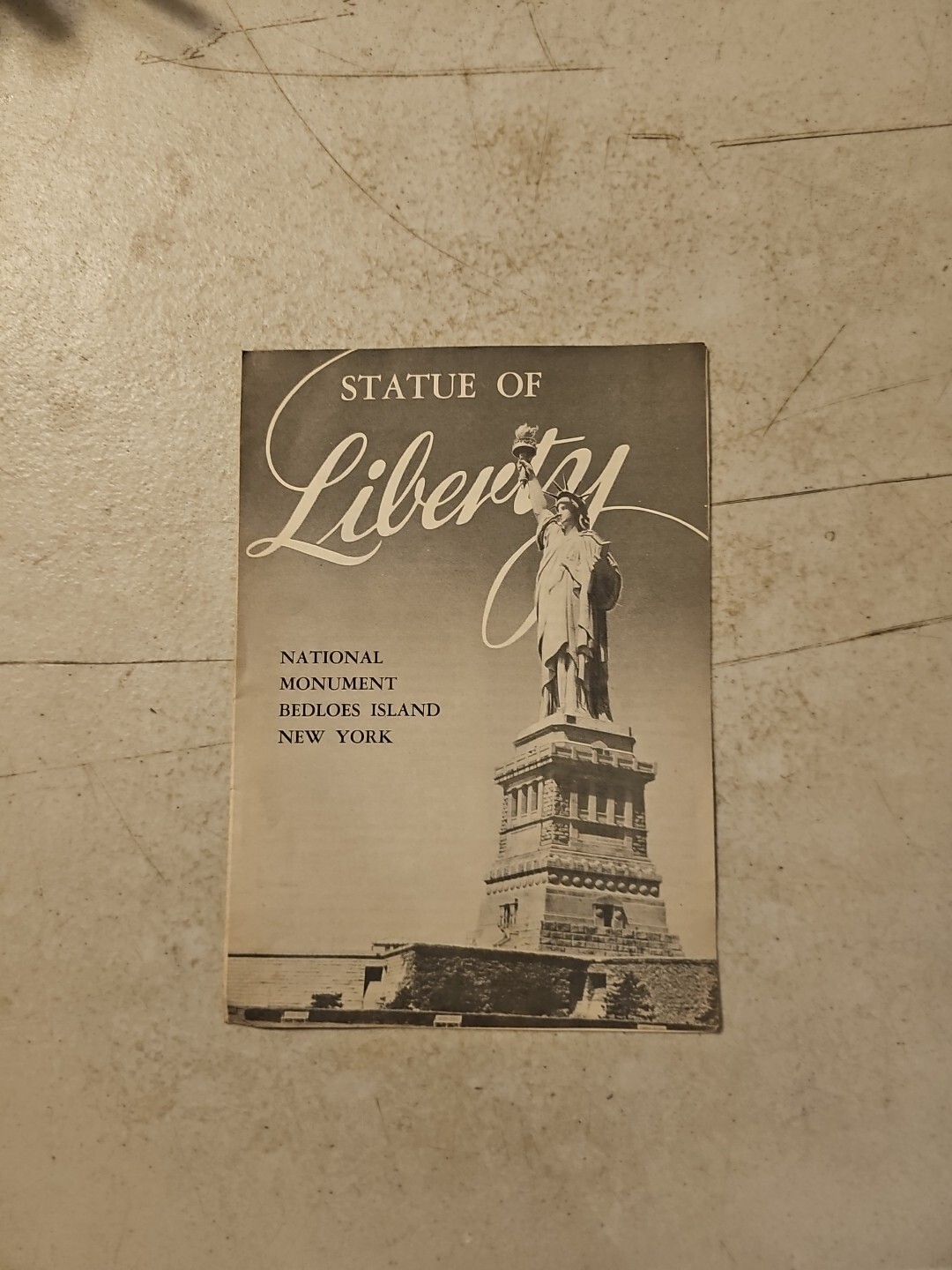 Vintage 1956 Statue of Liberty Pamphlet Brochure with Map National Monument