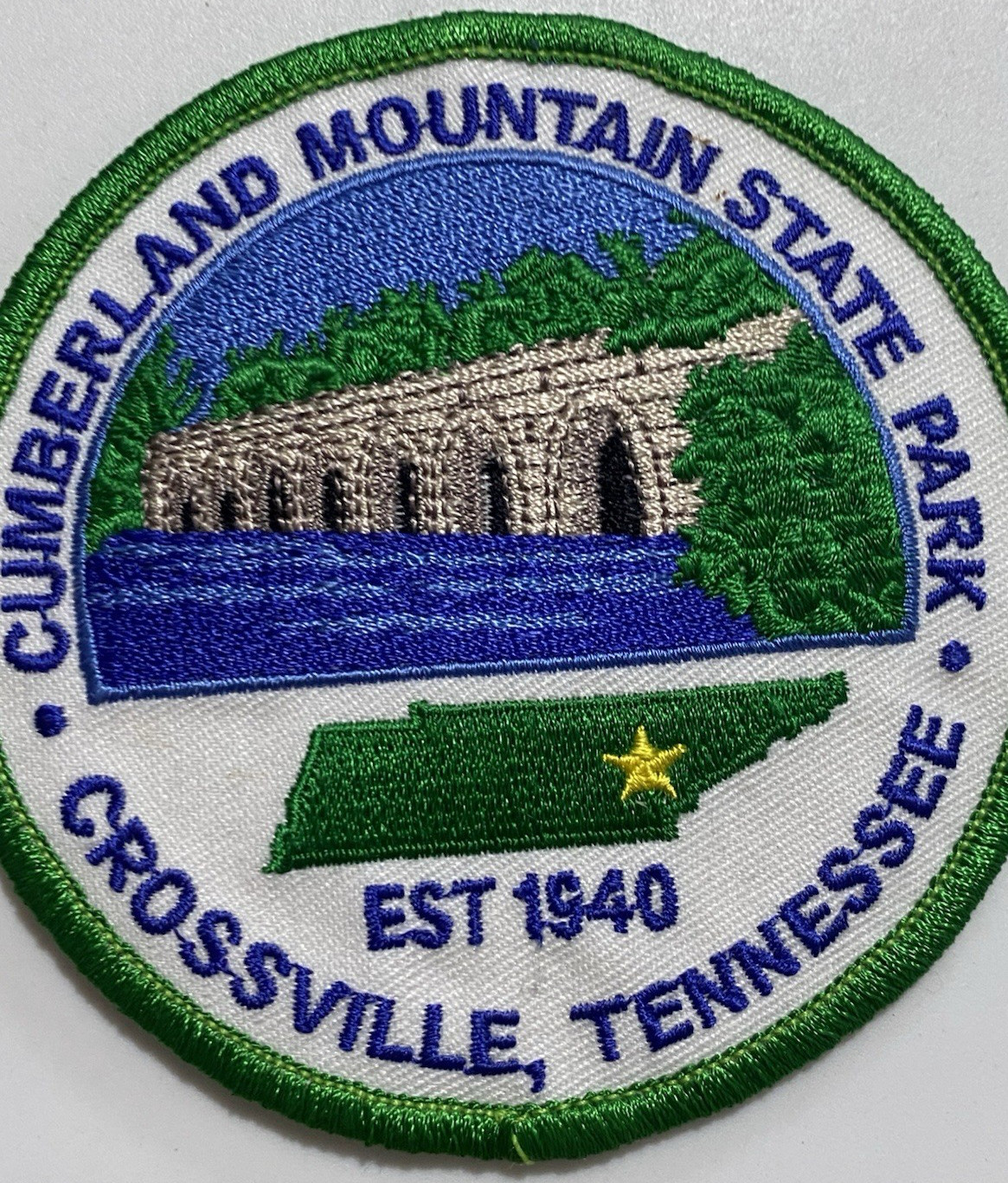 Cumberland Mountain State Park Crossville Tennessee est. 1940 3.5″ Round Patch