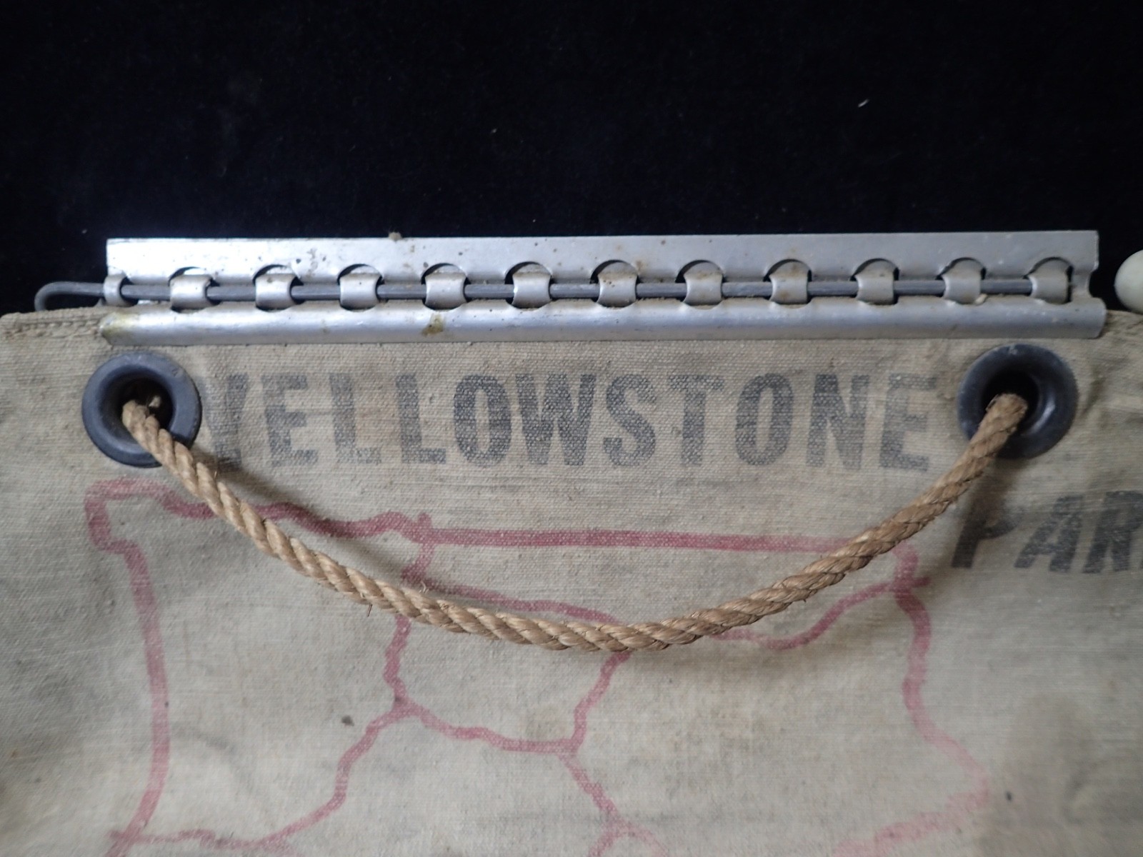 Vintage Yellowstone Park Chief Water Bag Flax Canvas by Pueblo Tent & Awning Co.