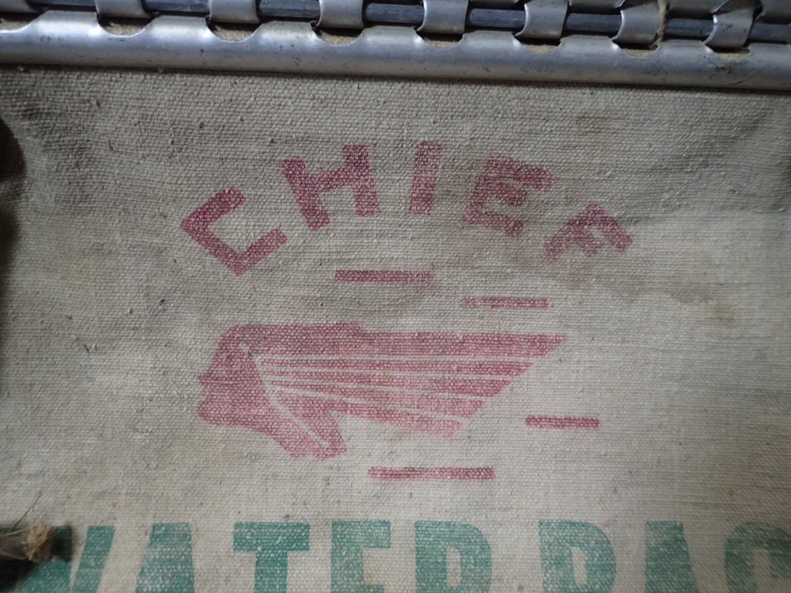 Vintage Yellowstone Park Chief Water Bag Flax Canvas by Pueblo Tent & Awning Co.