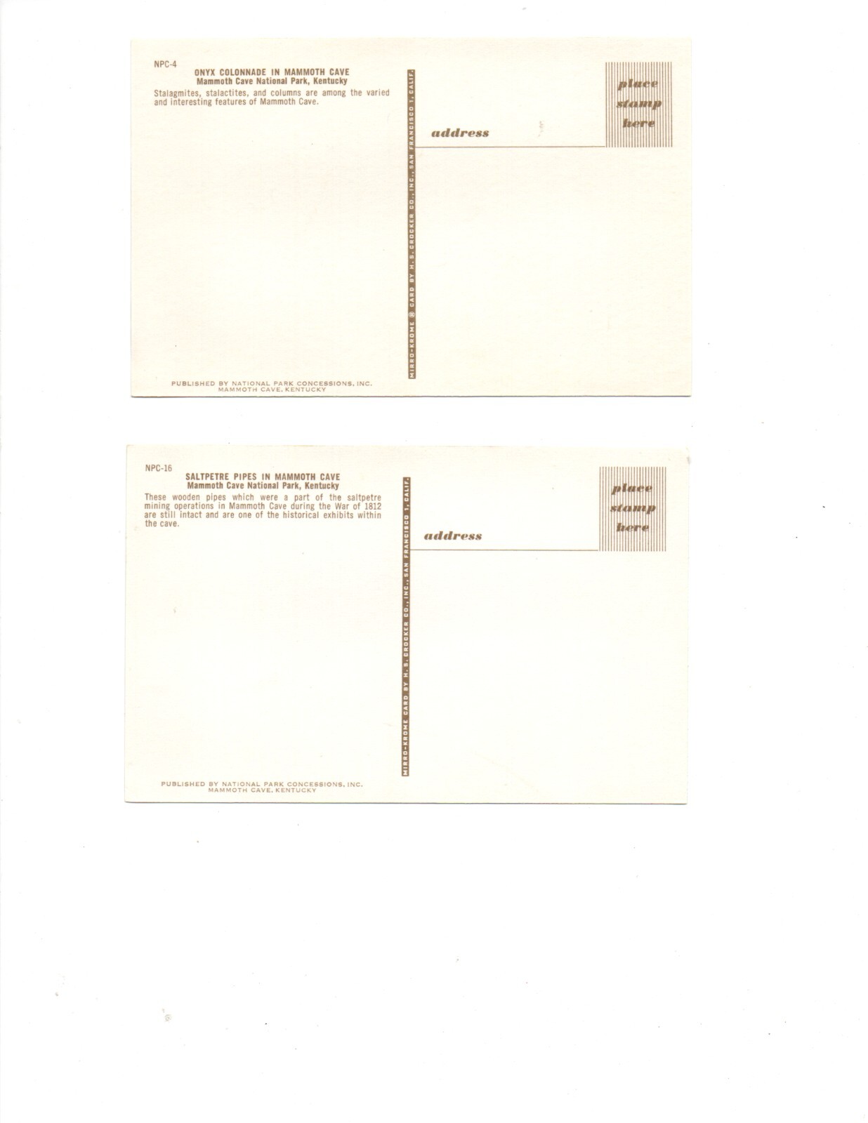 Vintage Mammoth Caves National Park (KY) Guides & Postcards Tourism Package