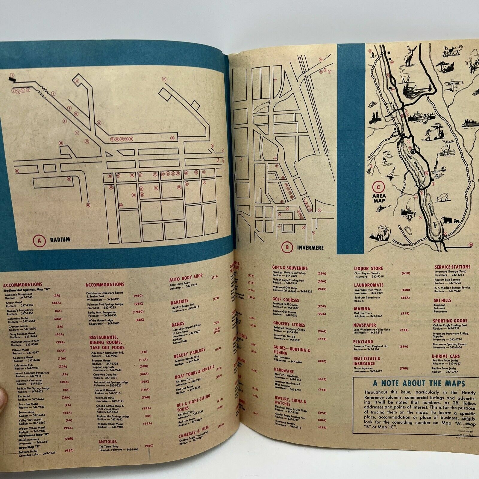 1968 TOURIST NEWS KOOTENAY NATIONAL PARK WINDMERE VALLEY BC CANADA Brochure Map