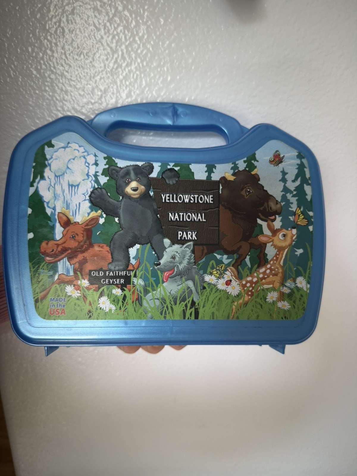 Yellowstone National Park Whirley Drinkworks Blue Lunch Box Old Faithful Geyser