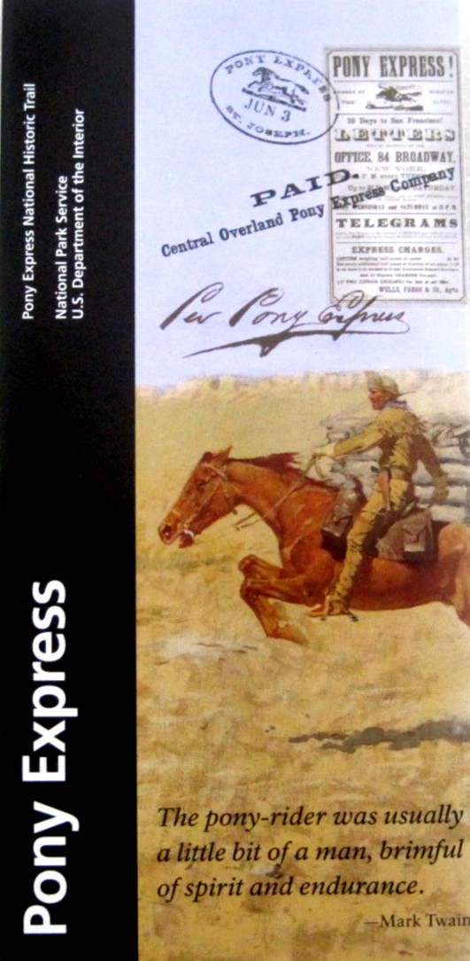 Pony Express National Historic Trail National Park Service Unigrid Brochure Map