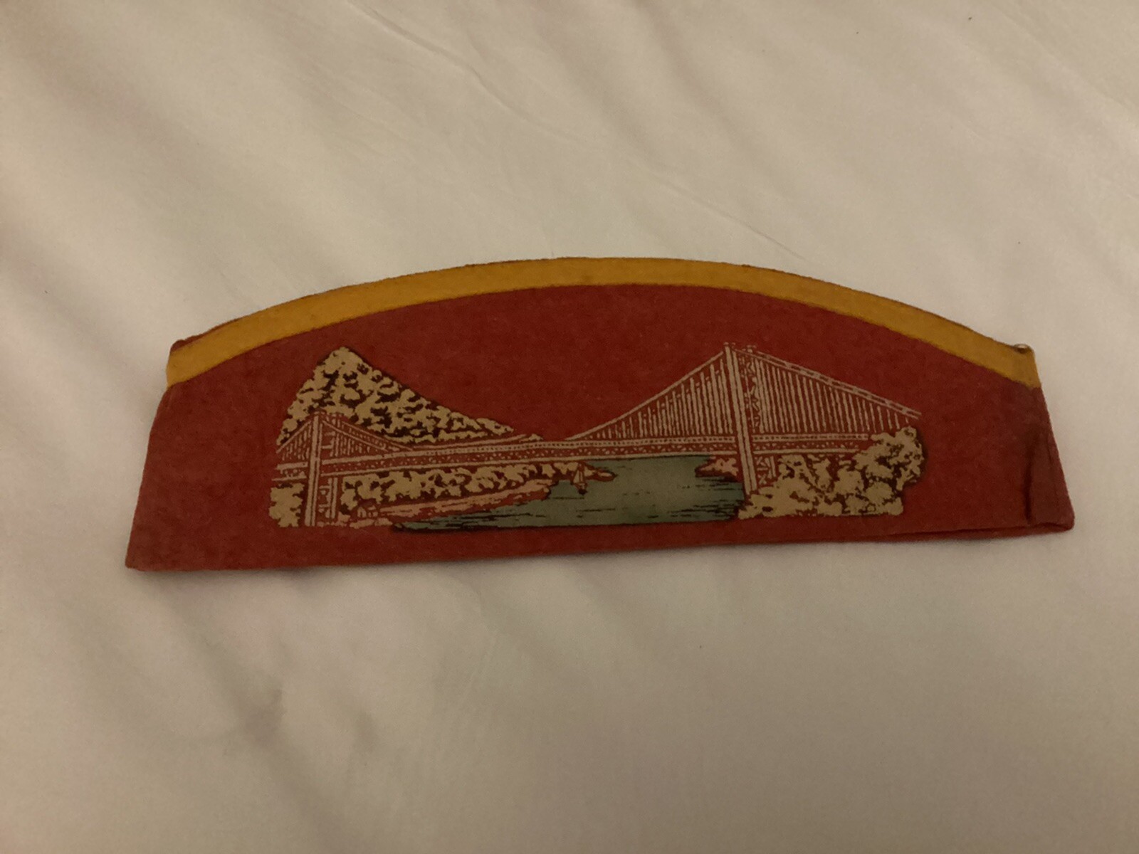 Vintage Bear Mountain Bridge (New York) Souvenir Felt Hat Cap