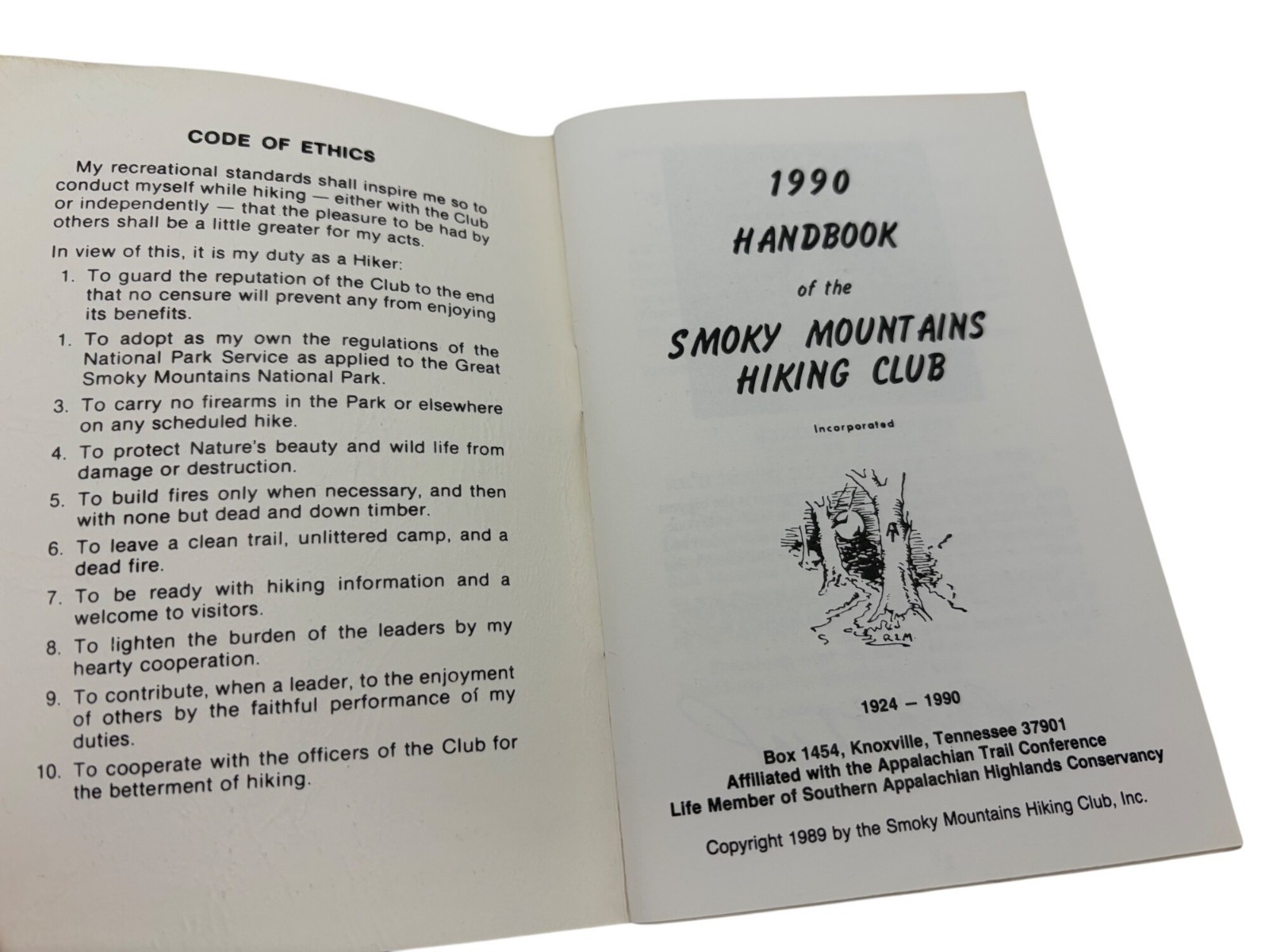 Smoky Mountains Hiking Club 1990-1999 Handbook Lot Vintage Knoxville TN SMHC