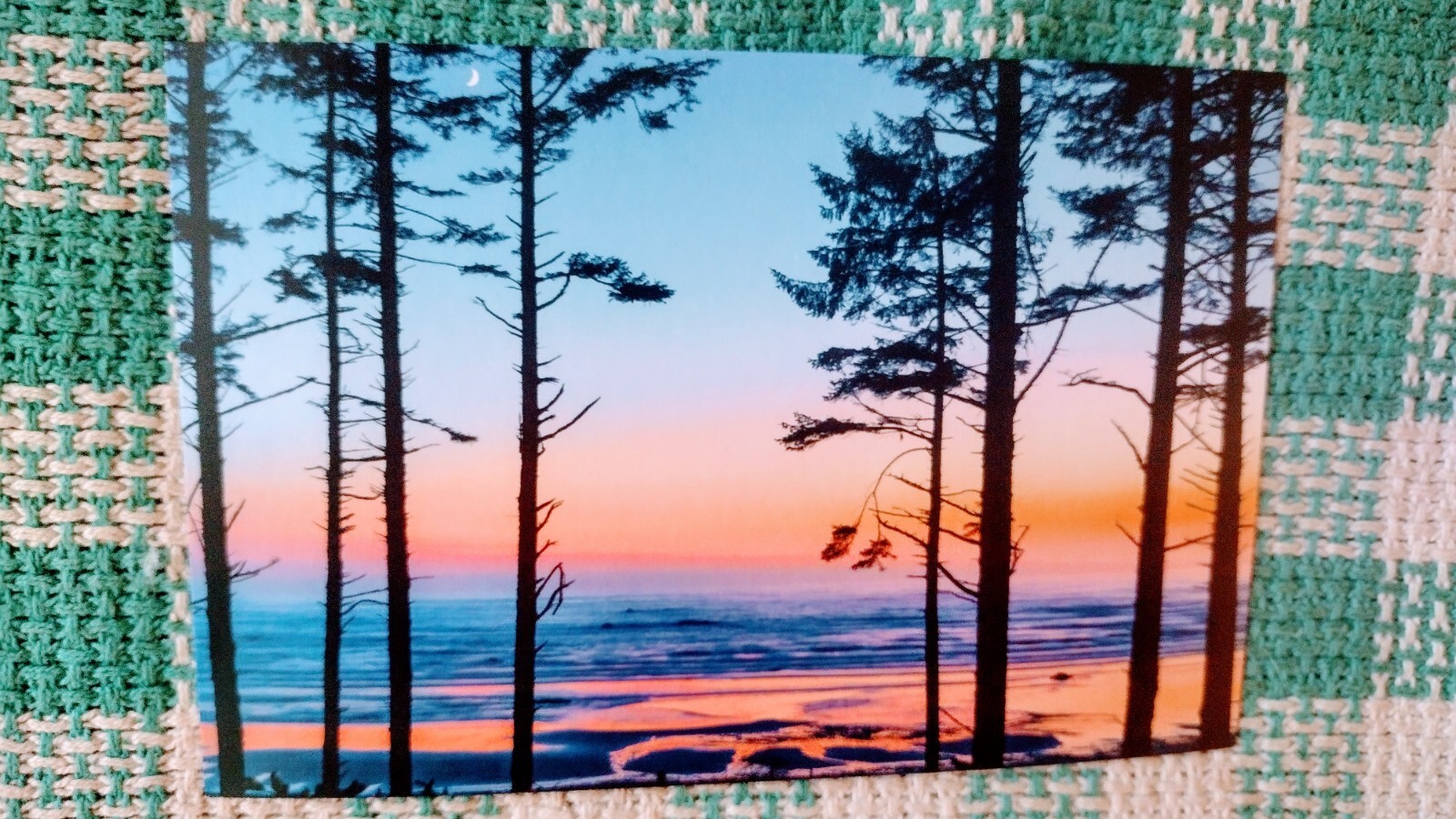 BEAUTIFUL POST CARD TWLIGHT MAGIC RUBY BEACH OLYMPIC NATIONAL PARK WASHINGTON