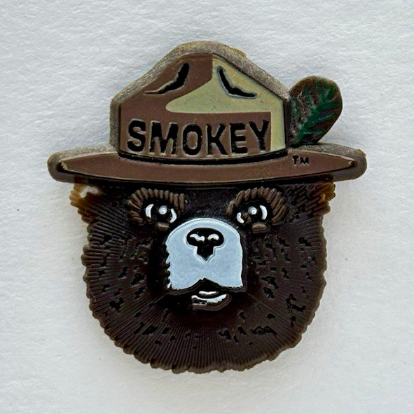 Smokey Bear Ranger Hat Lapel Pin Collectible National Parks Theme