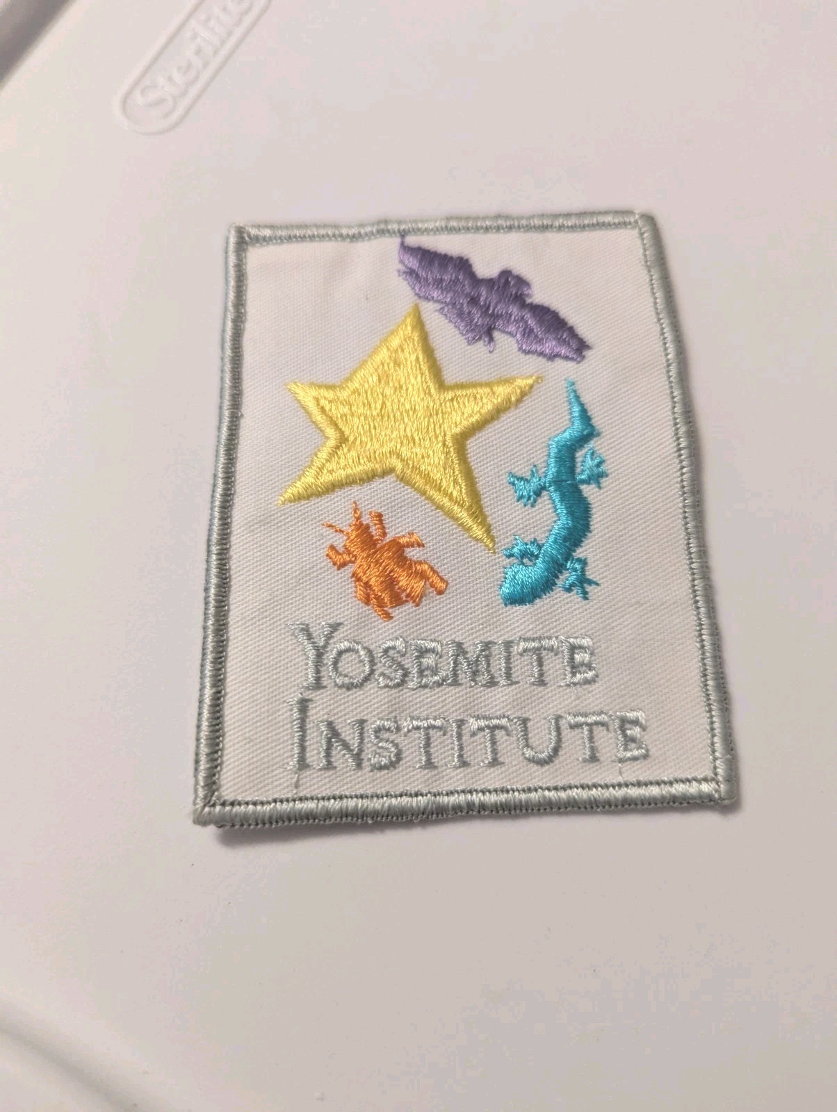 Yosemite Institute Patch (AKA Nature Bridge) Bat Star Lizard Insect on white.