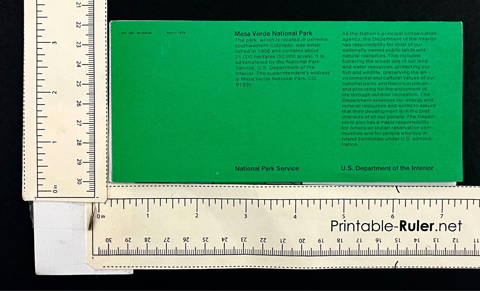 1983 Mesa Verde Arizona National Park Guide Map Vintage Travel History Brochure