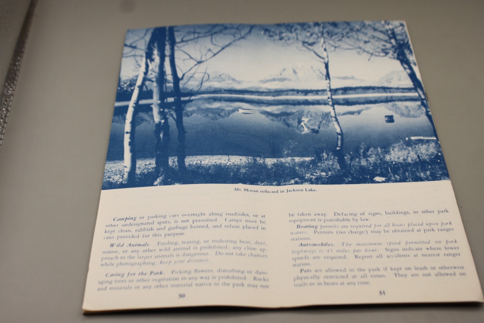 Grand Teton National park Travel brochure Vintage