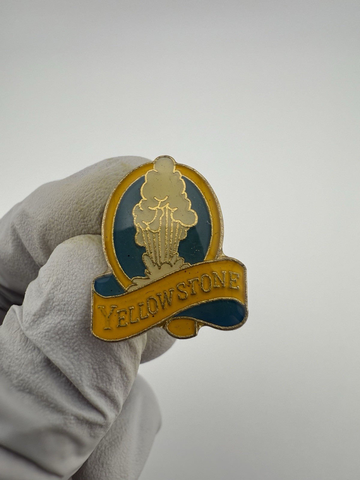 Yellowstone National Park Old Faithful Geyser Enamel Lapel Pin