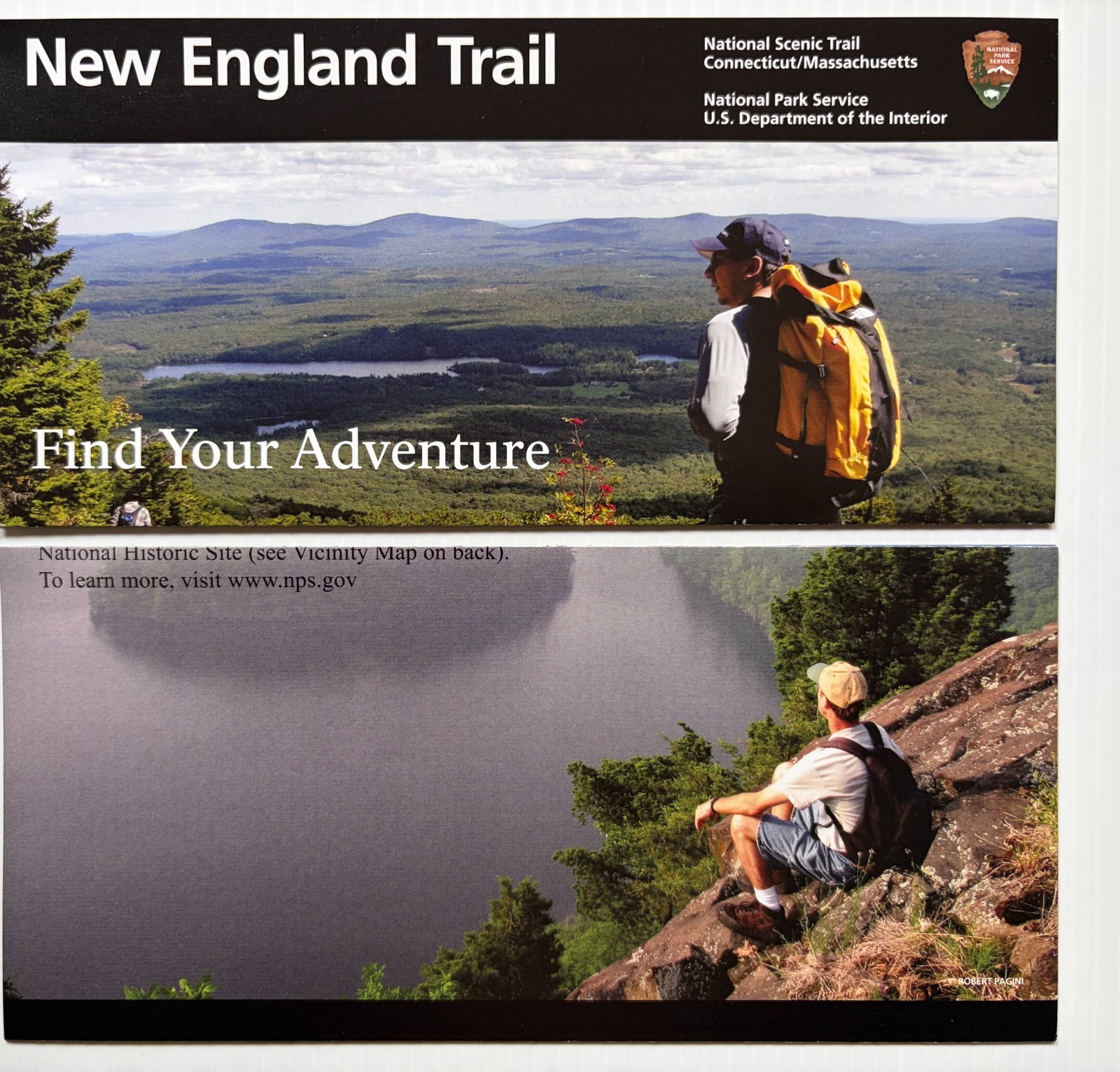 NEW ENGLAND TRAIL NATIONAL PARK SERVICE UNIGRID BROCHURE/MAP New HIKE CAMP BIKE