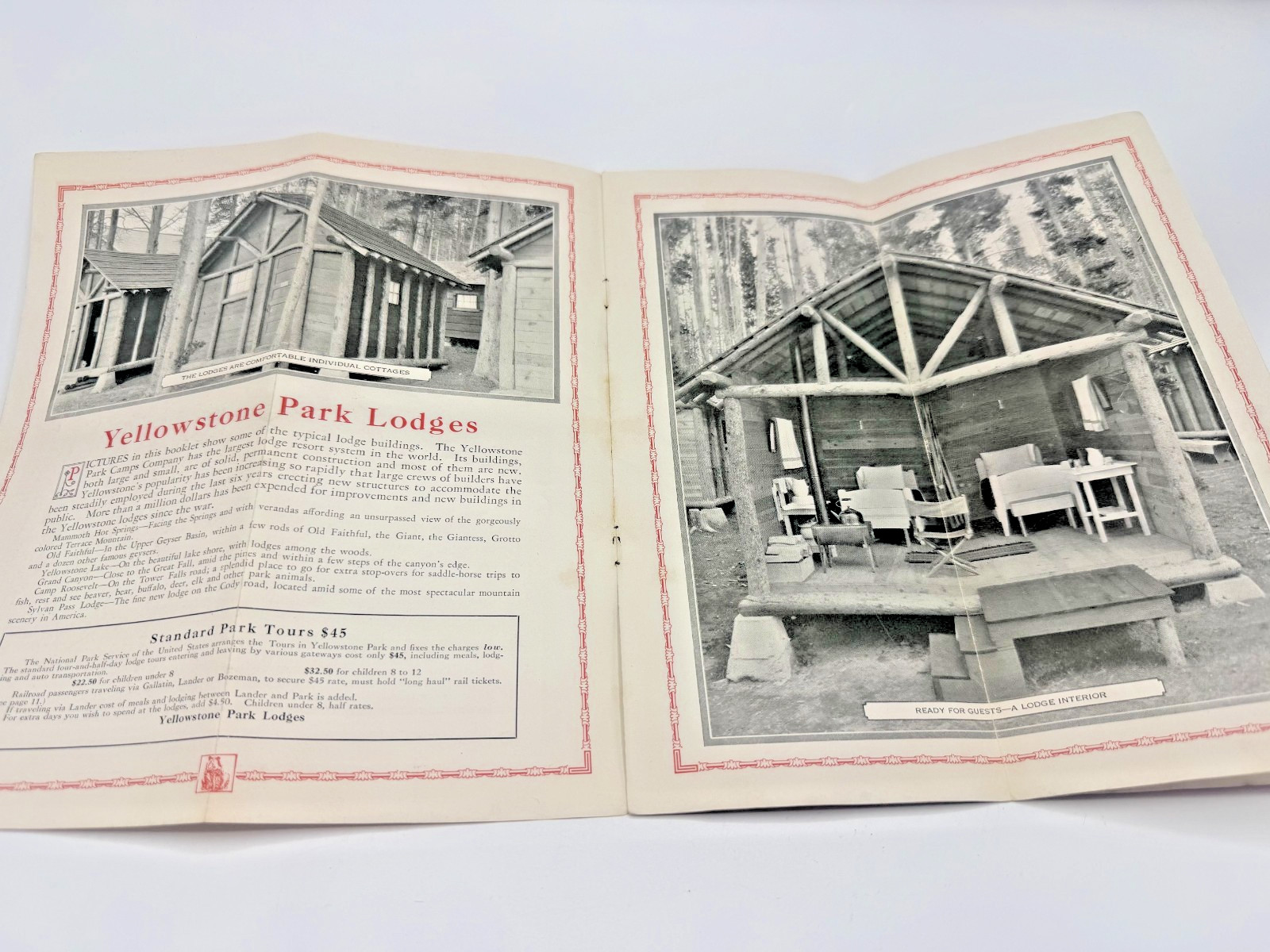 1920’s Yellowstone Park Brochure w/ Maps