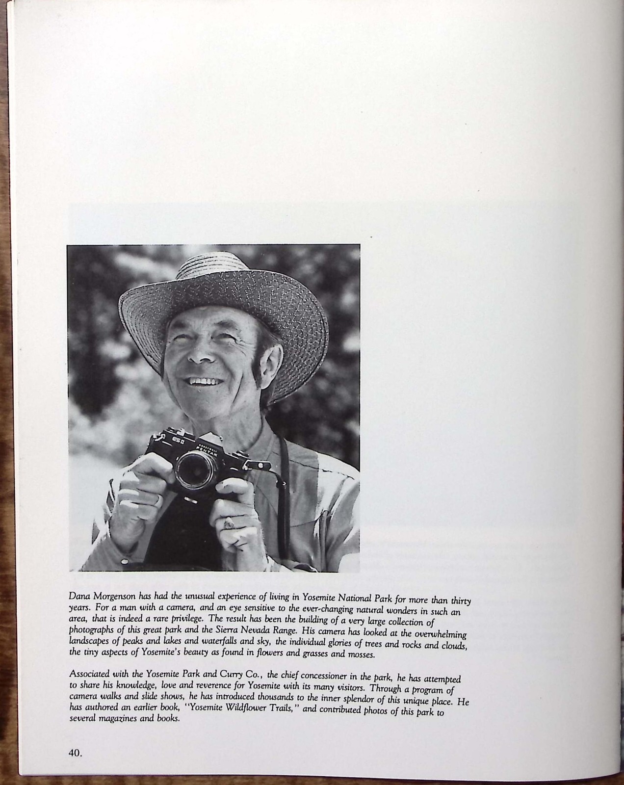 1978 THE FOUR SESONS OF YOSEMITE DANA MORGENSON 40 PAGES PHOTOGRAPHS EXC B926