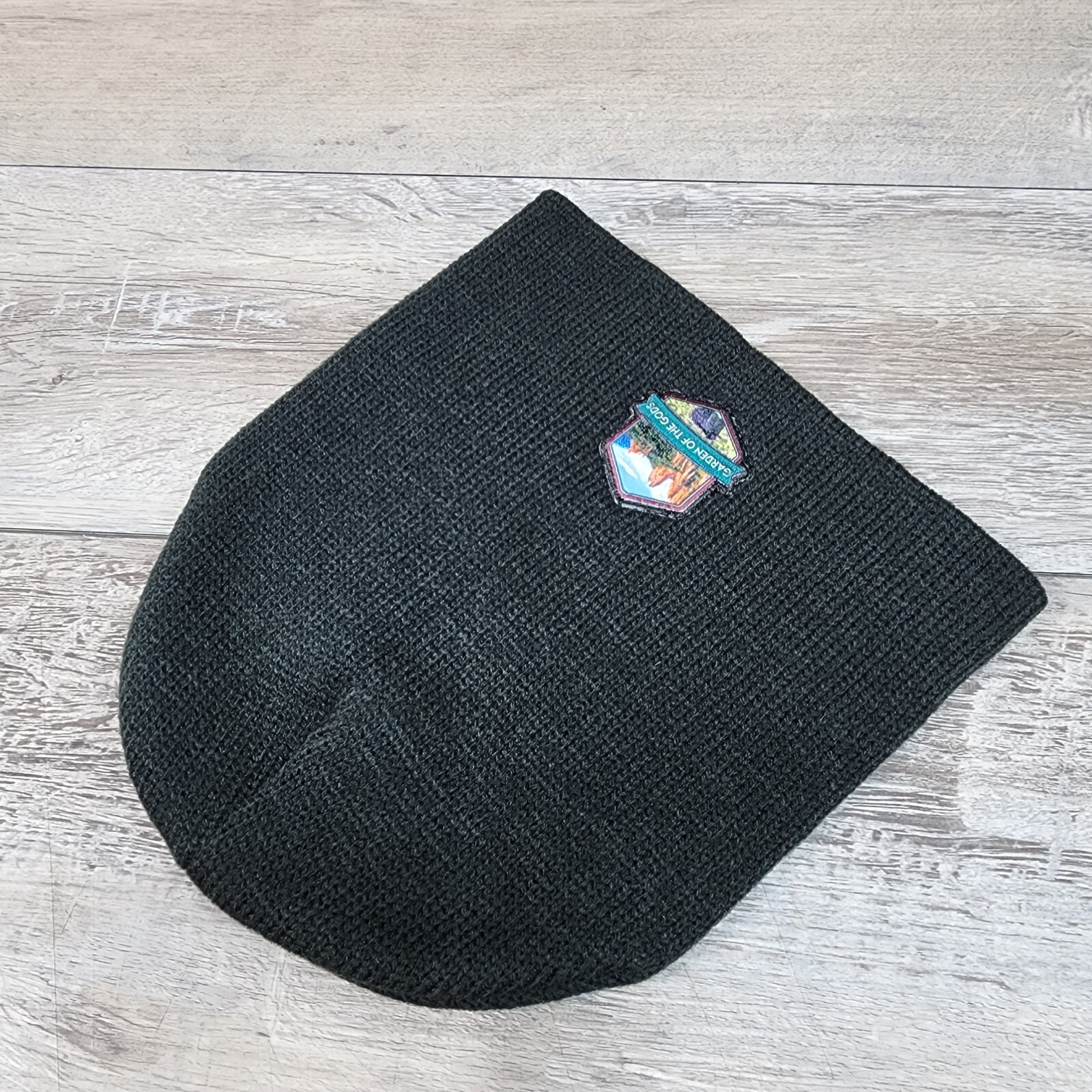 Garden Of The Gods Beanie Hat Cap Adult Patch OSFM Black Colorado USA