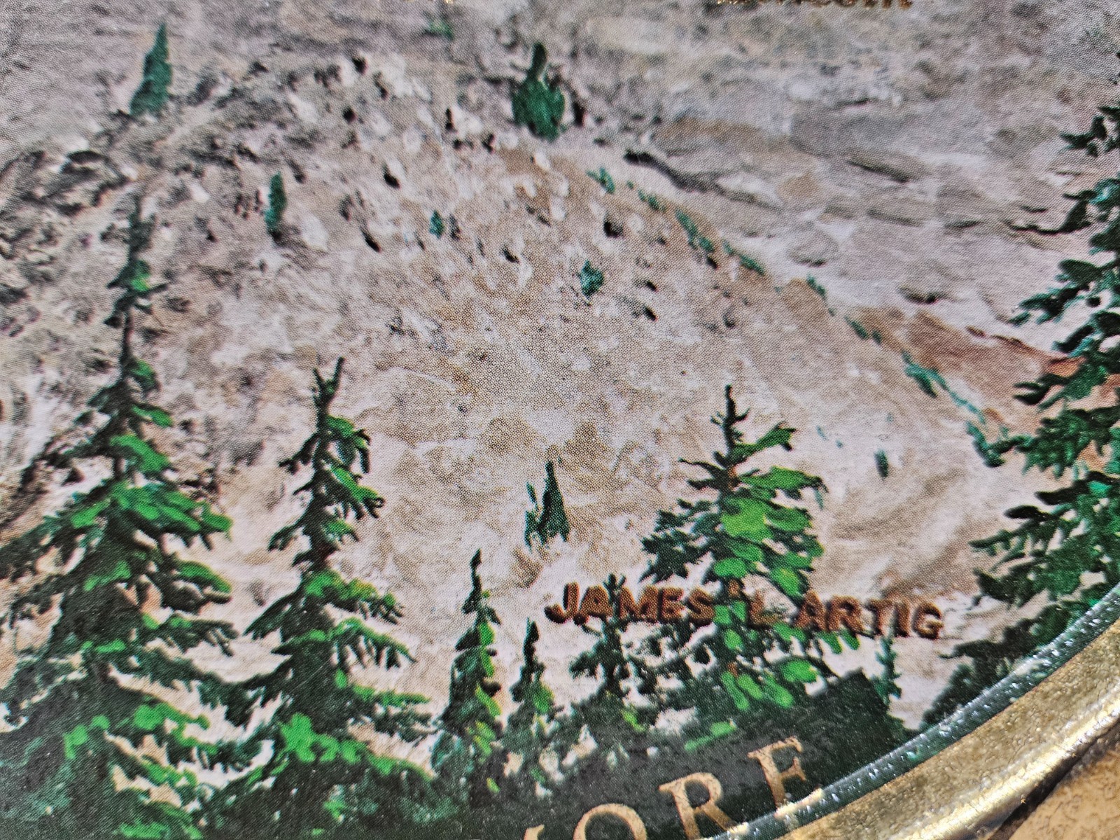 Vintage, Mount Rushmore, James L. Artig, Collector/Souvenir Metal Serving Tray