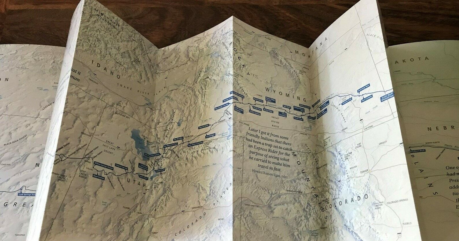 2026 PONY EXPRESS RIDER TRAIL NATIONAL PARK SERVICE UNIGRID BROCHURE/MAP New