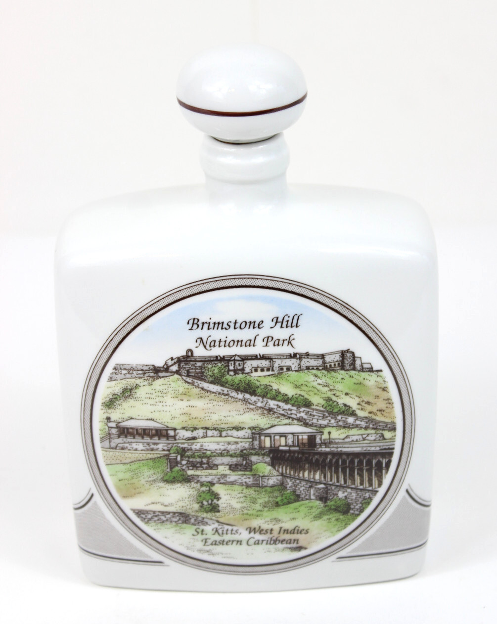 Brimstone Hill National Park Collectible Flask St Kitts West Indies Caribbean