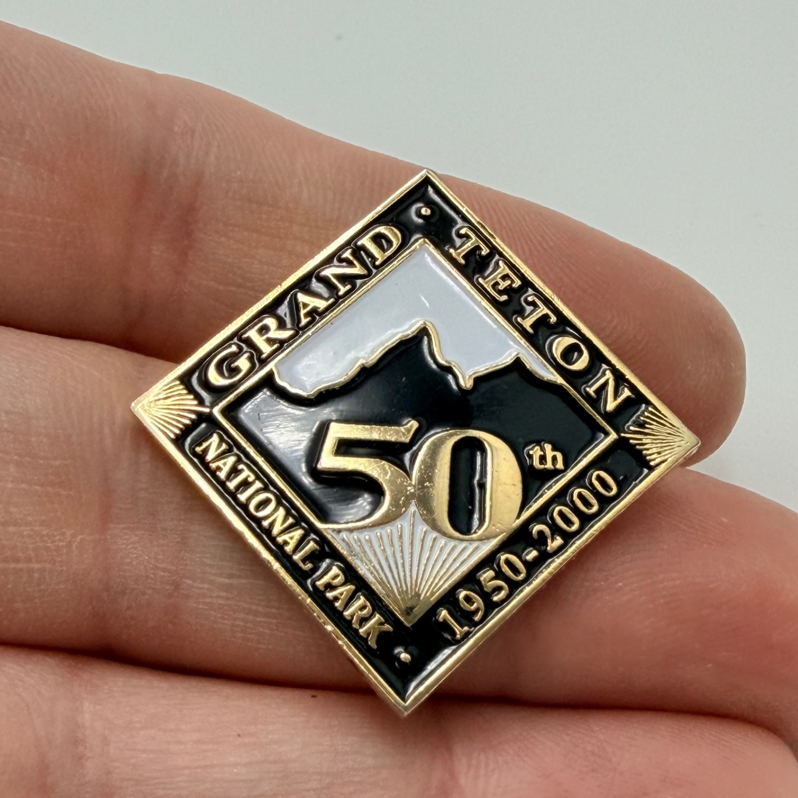 Grand Teton National Park Lapel Pin 50th Anniversary 1950 2000 Vintage