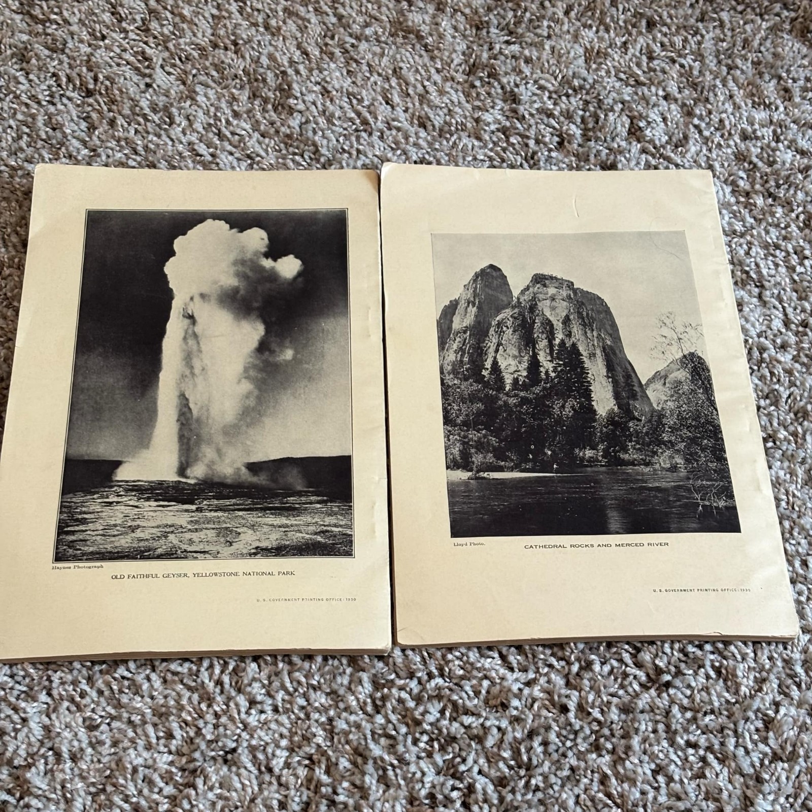 1930s Yellowstone Circular Guidebook Set Wyoming California Vtg Ephemera RARE