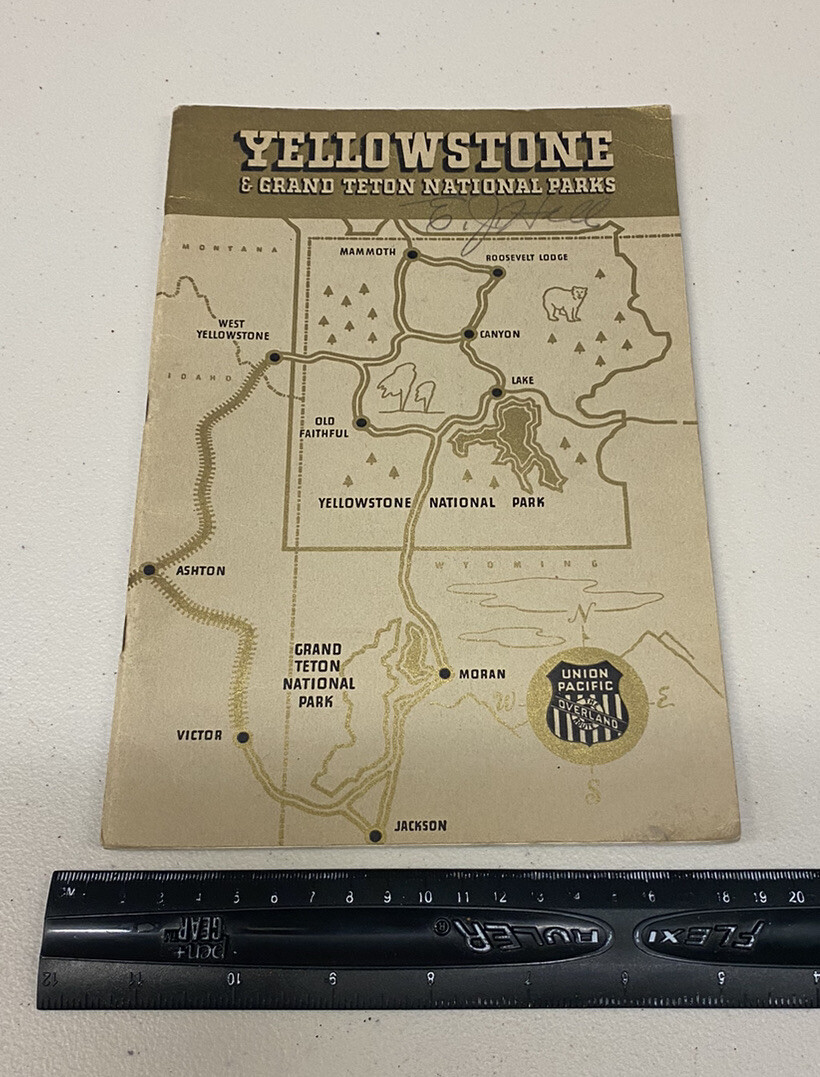 1930sTRAVEL PROGRAM YELLOWSTONE & GRAND TETON NATIONAL PARKS BY UNION PACIFIC RR