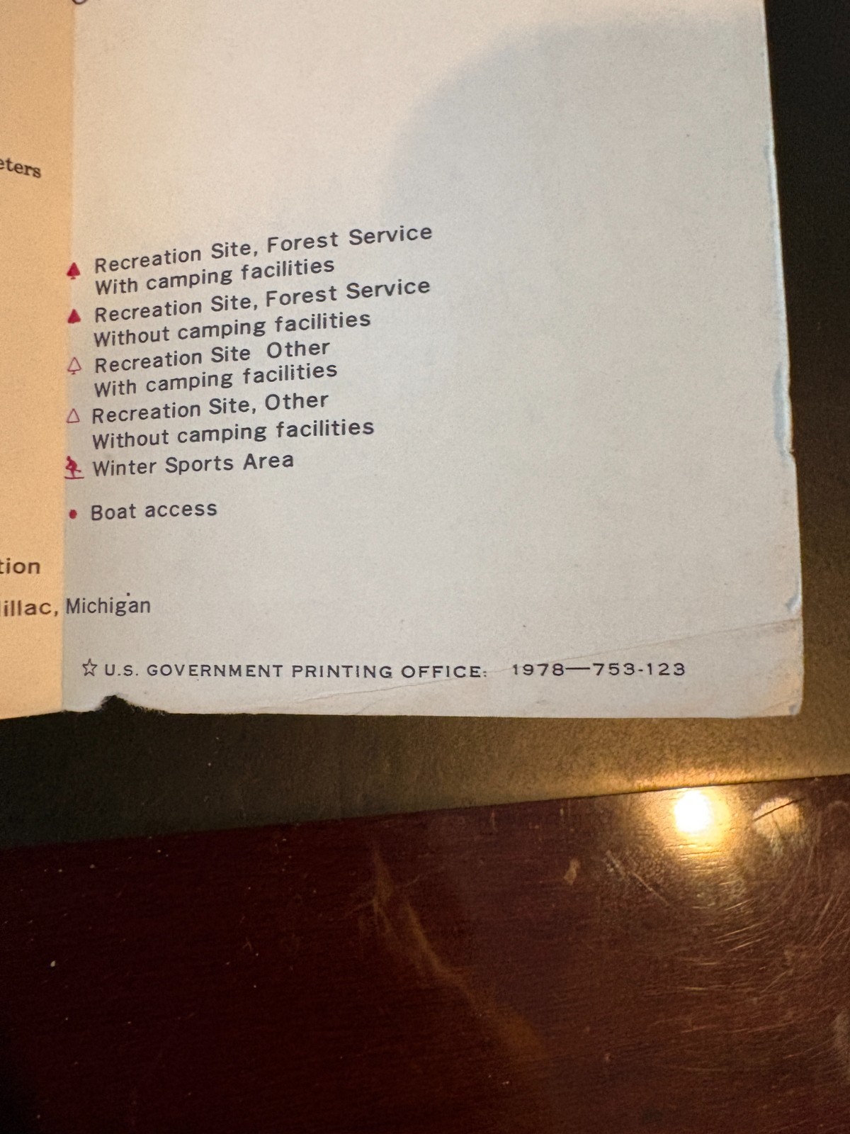 1978 Huron National Forest Michigan Brochure, Map Ephemera