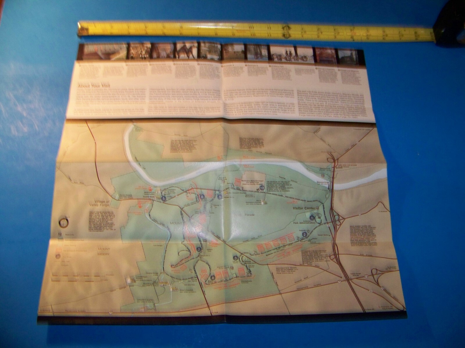 Valley Forge National Historic Park Pennsylvania Map / Brochure 1984