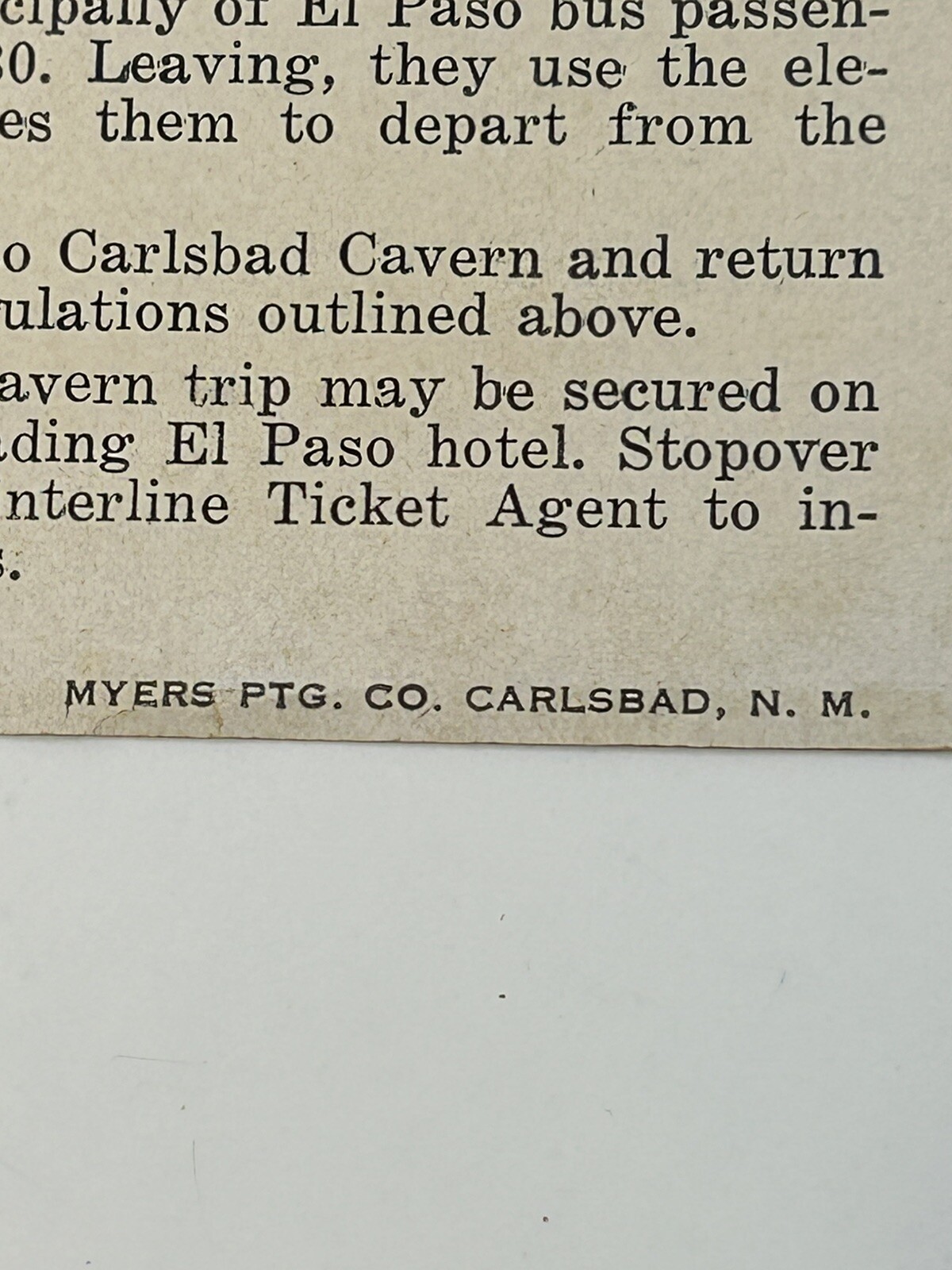Carlsbad Caverns of New Mexico Guide Booklet AAA Cavern Supply Co 1940s Vintage