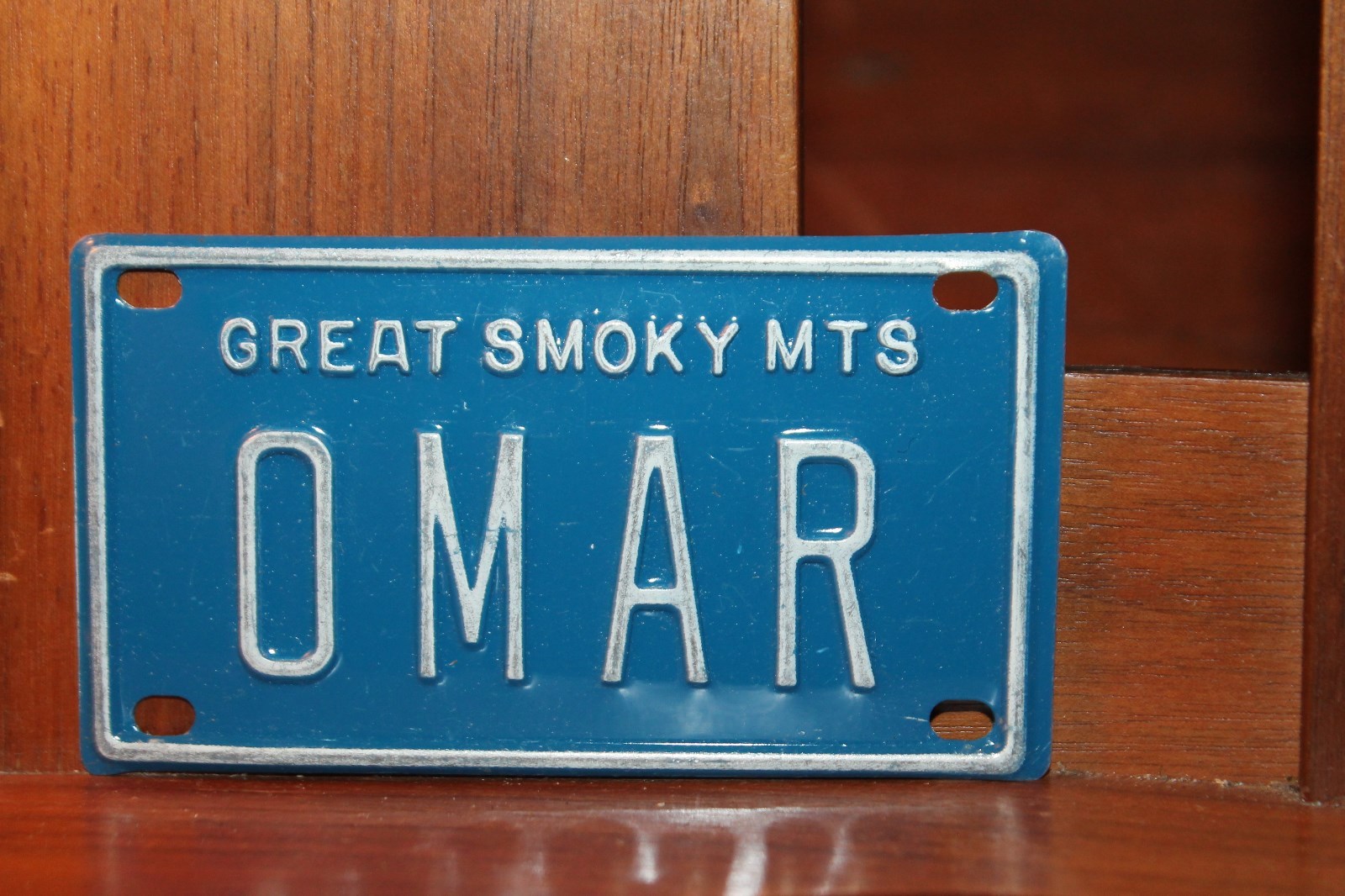 Vintage 1970s TN Bicycle License Plate Great Smoky Mountains MTS Omar