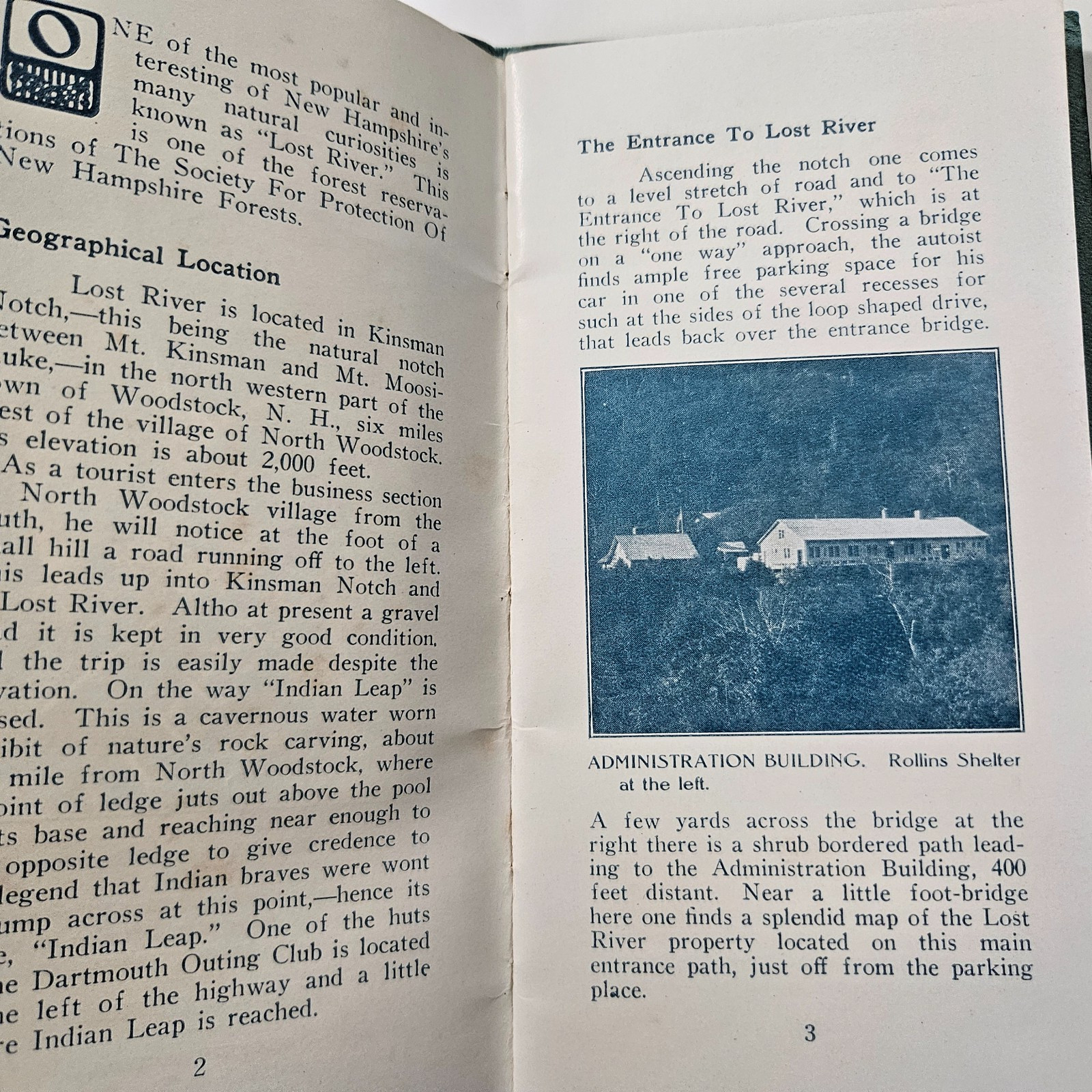 Original Near Mint 1925 Illustrated Lost River White Mountains NH Guide
