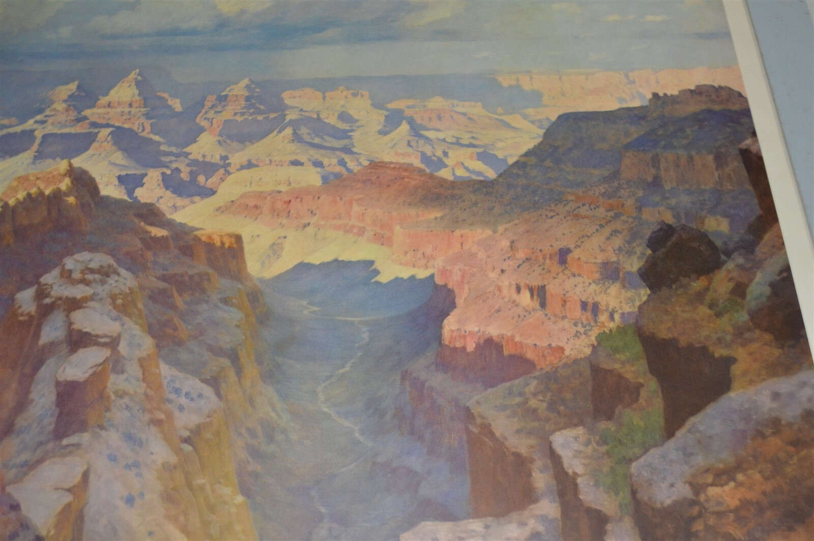 1955 LARGE Print Santa Fe RR South Rim Grand Canyon