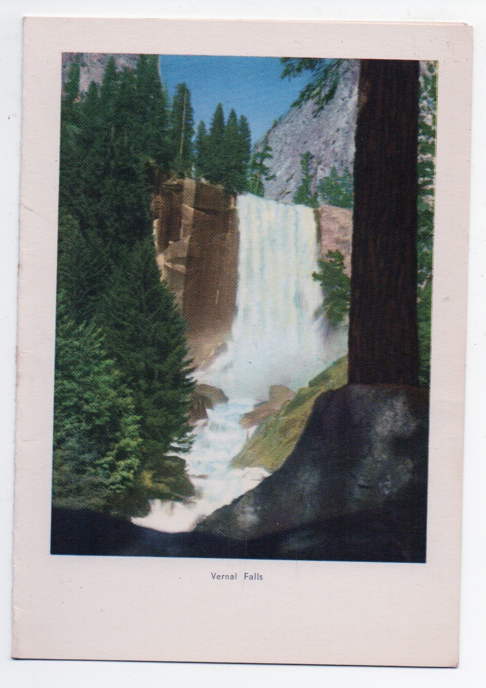 1948 Camp Curry Yosemite National Park Dinner Menu showing Vernal Falls