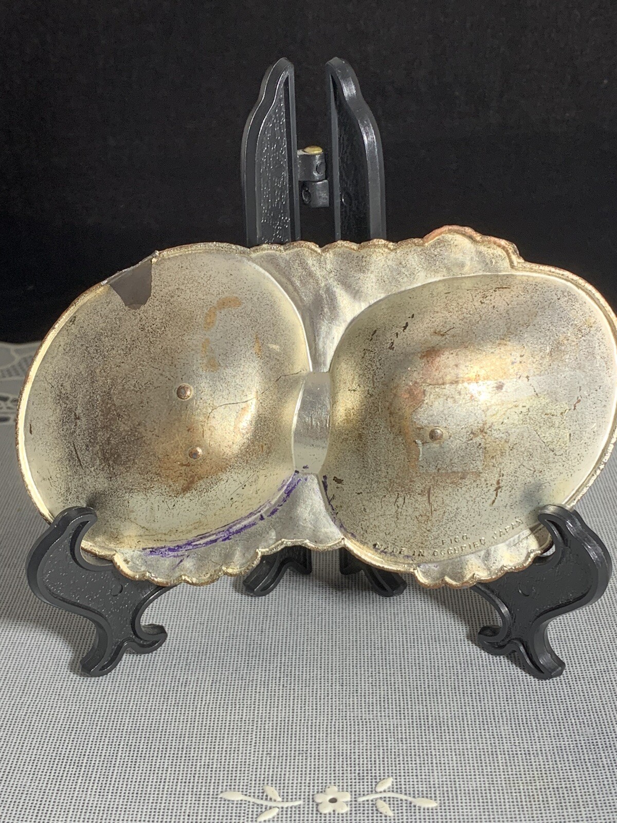 VINTAGE PRESSED METAL SOUVENIR TRAY, NEW YORK OCCUPIED JAPAN