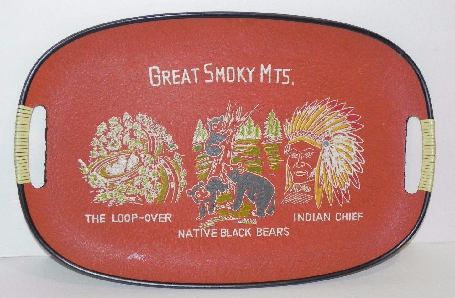 GREAT SMOKY MTS Souvenir Tray Vintage – Free Ship