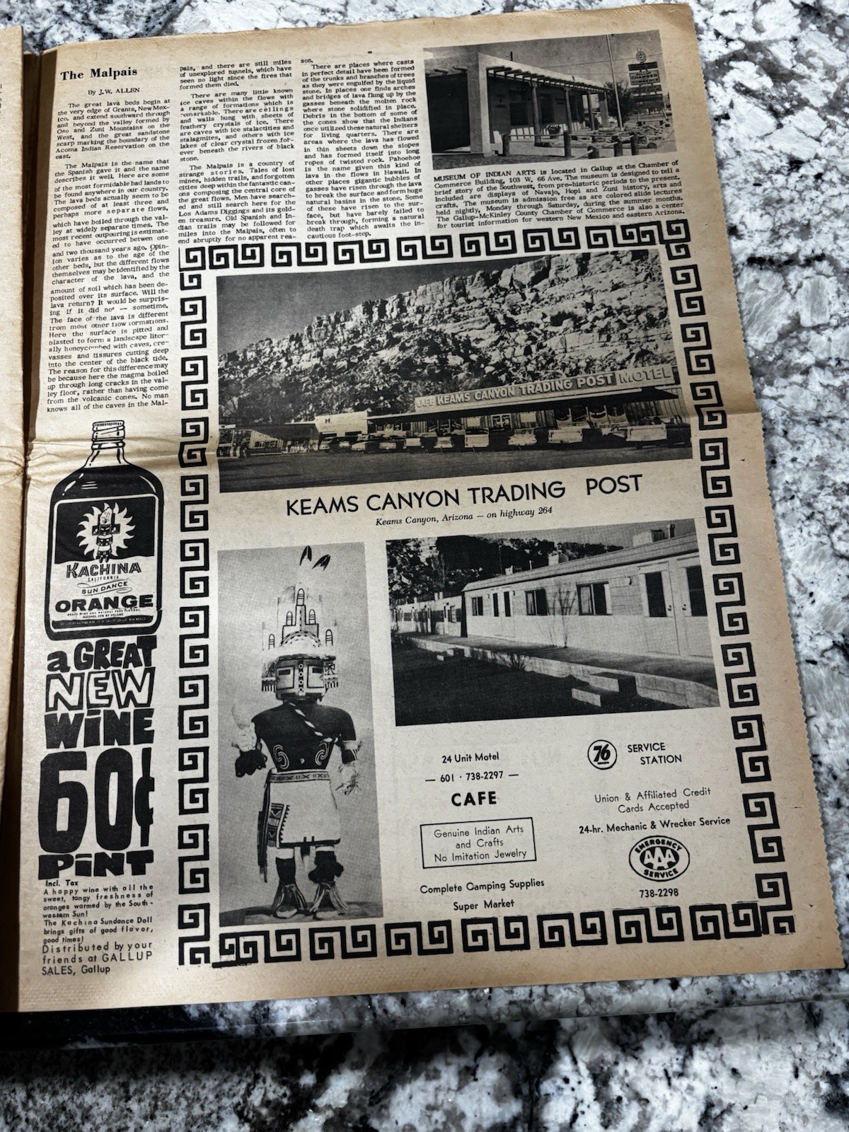 Vintage 1966 Navajoland Tourist Guide Route 66 Gallup NM Native American