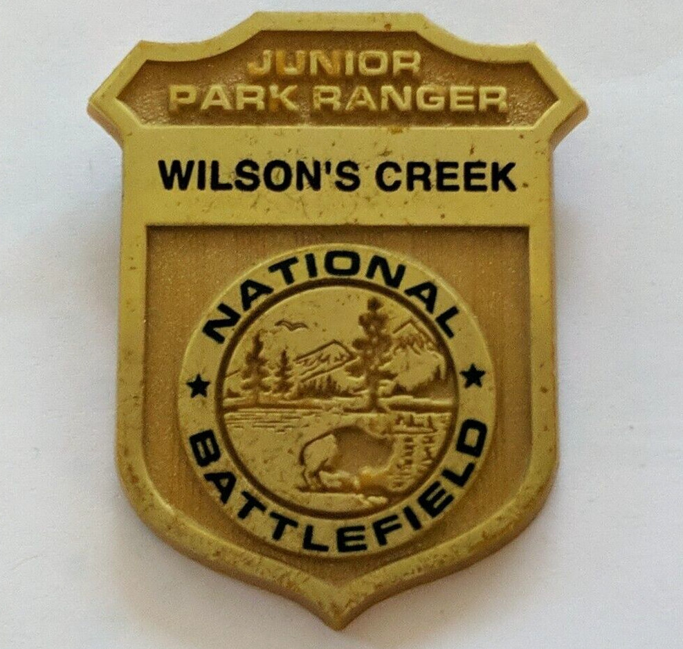 Wilsons Creek National Battlefield Badge Junior Park Ranger Pin Plastic Jr