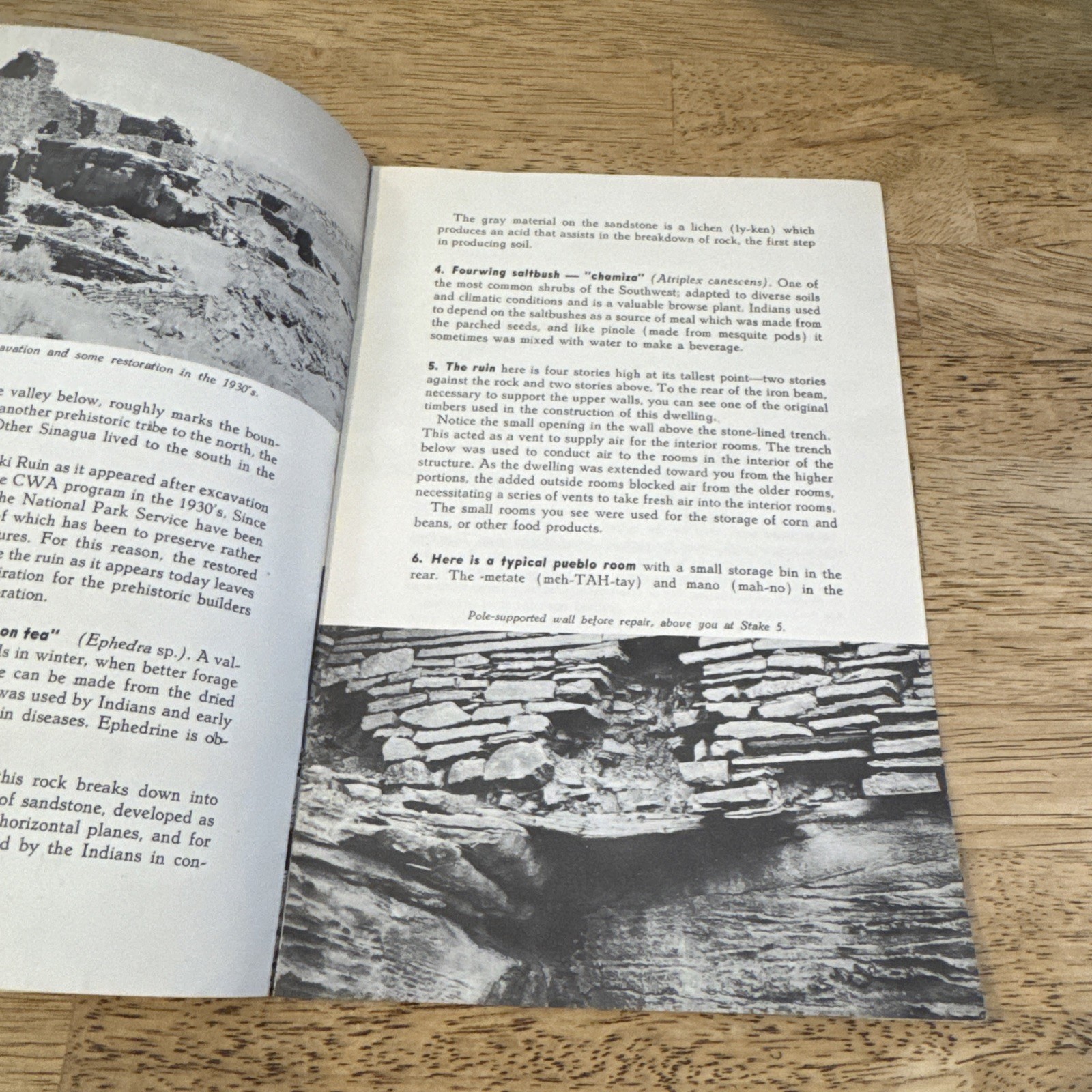 1961 Arizona Wupatki Ruins National Monument Vintage Vacation Guide Booklet