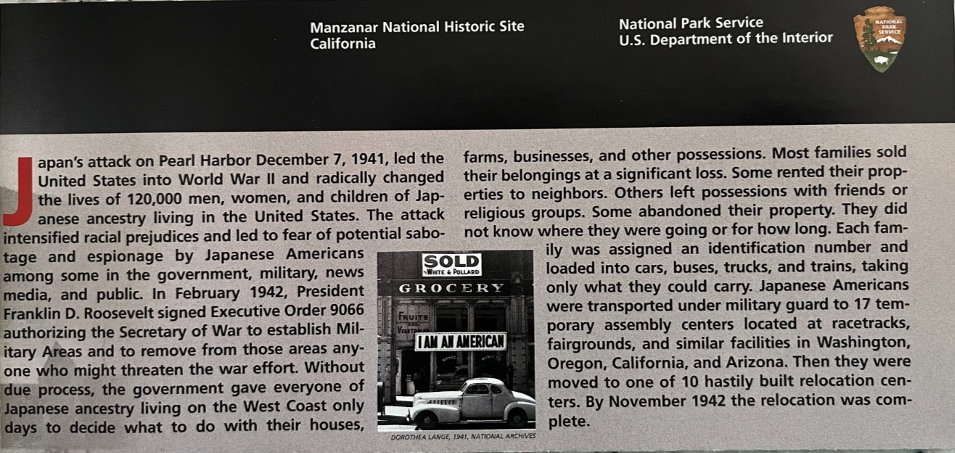 Vintage 2008 MANZANAR NHS NATIONAL PARK SERVICE UNIGRID BROCHURE/MAP New
