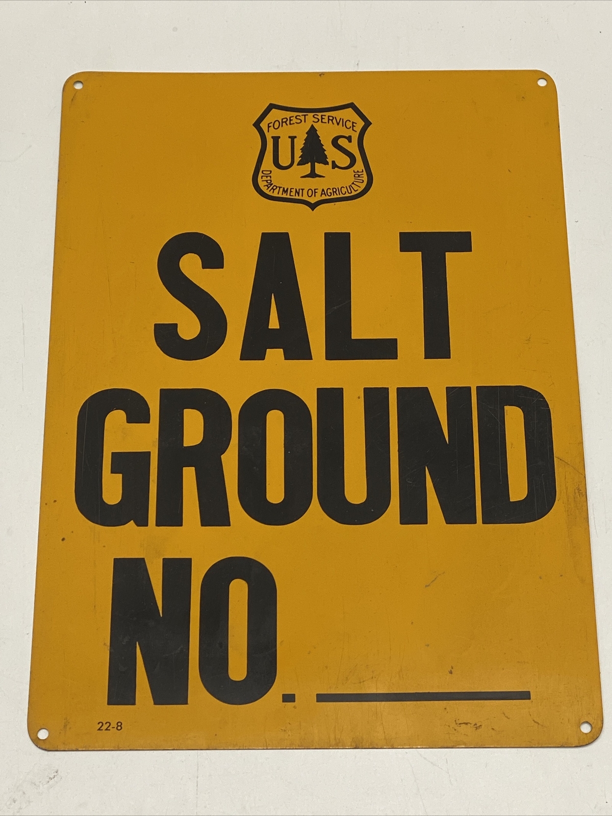 NOS VINTAGE SALT GROUND NO ??? US FOREST SERVICE DEPARTMENT OF AGRICULTURE