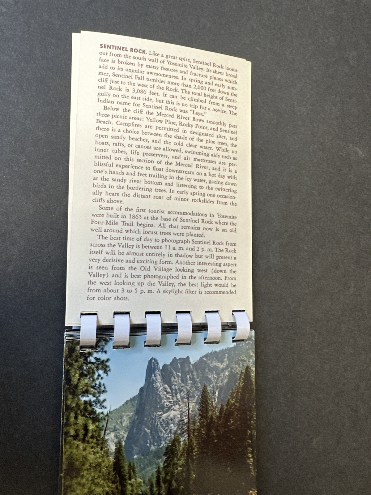 1955 Yosemite Picture And Photo Guide Spiral Bound 6″ x 3.5″ Souvenir Book