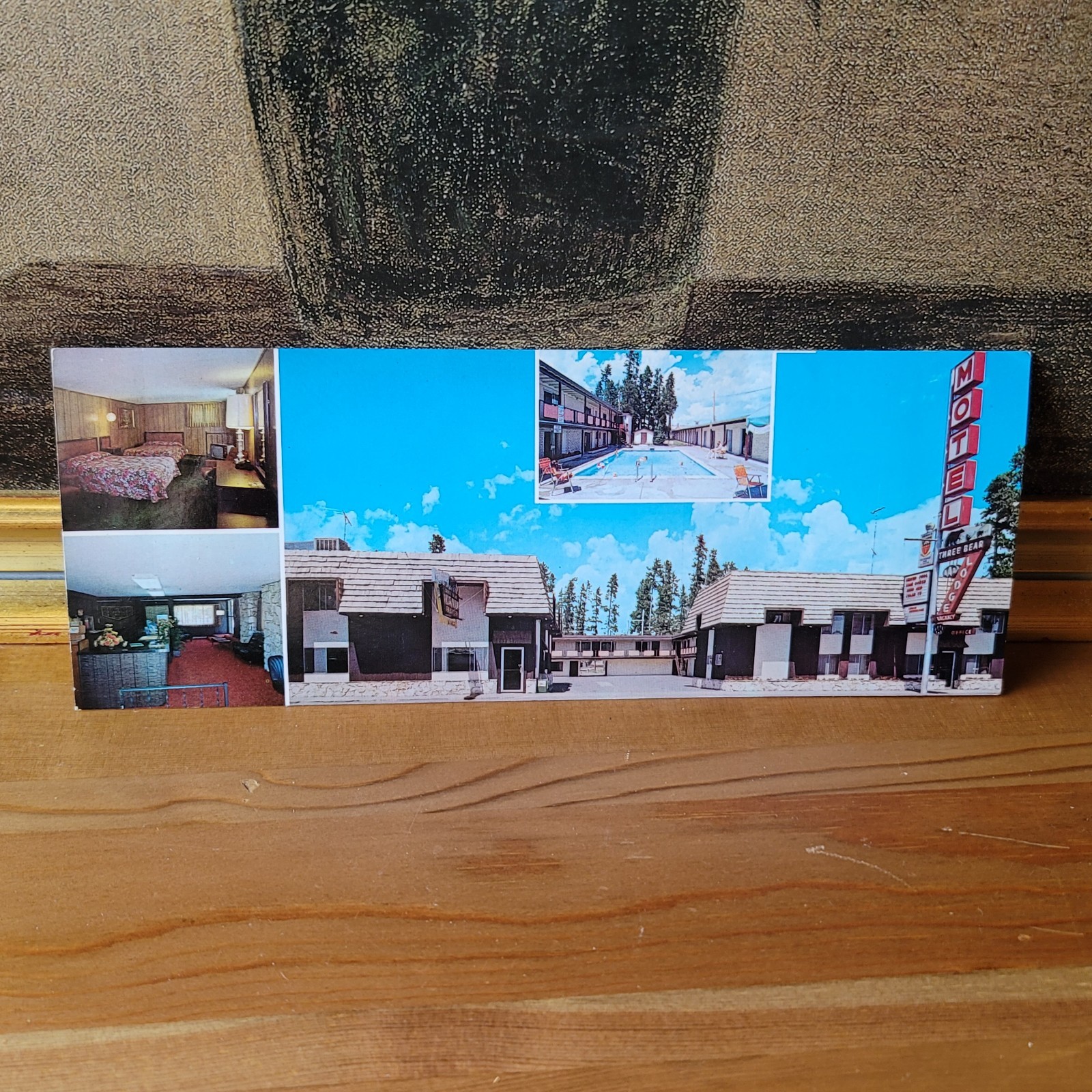 Vintage Yellowstone Postcard Lot Old Faithful Inn Map Brochure ,Chimney Rock NC