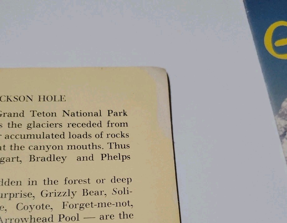 Vtg Lot Yellowstone Teton Park Ephemera Jackson Hole Guide Book Map Brochure