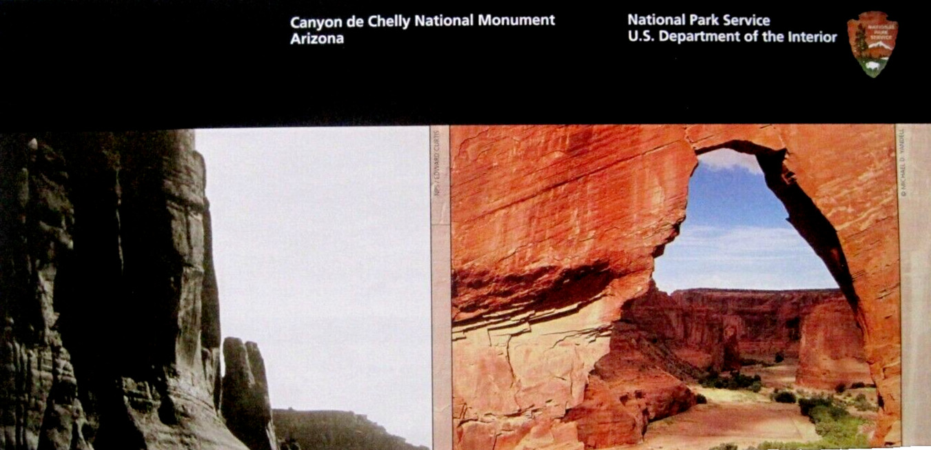 Canyon de Chelly National Monument National Park Service Unigrid Brochure Map