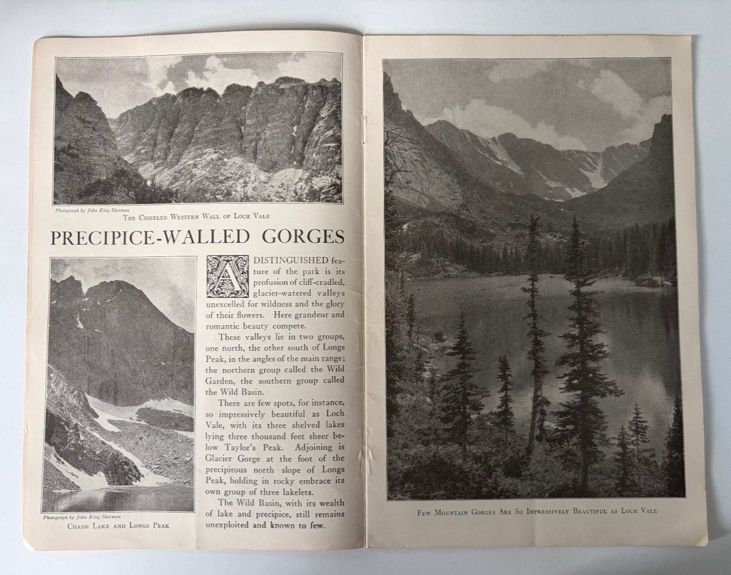 1916 Rocky Mountain National Park Booklet Dept of Interior Franklin Lane