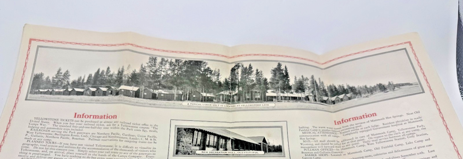 1920’s Yellowstone Park Brochure w/ Maps