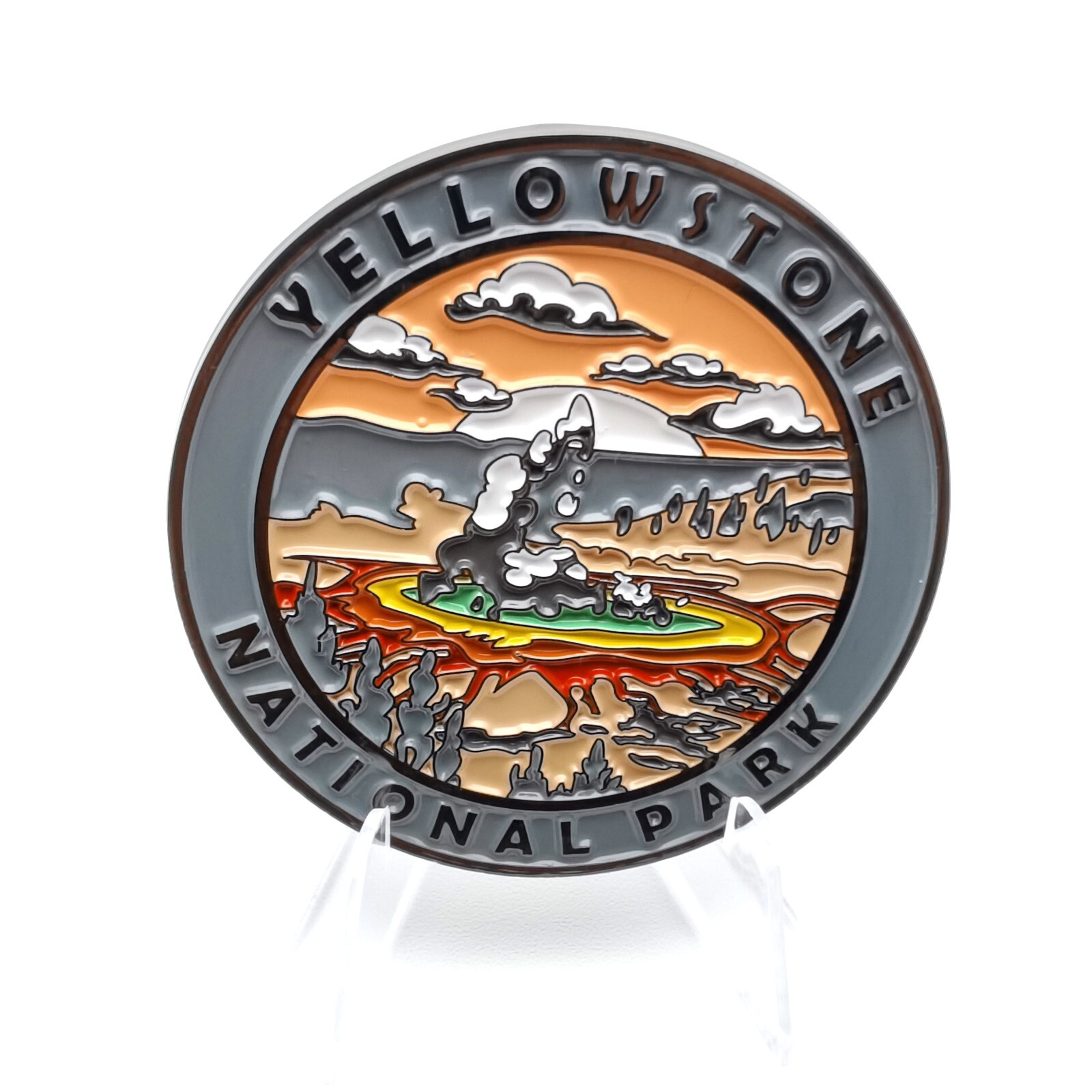 Cre8Travel Yellowstone National Park Collectible Magnet – Enamel Finish, NEW