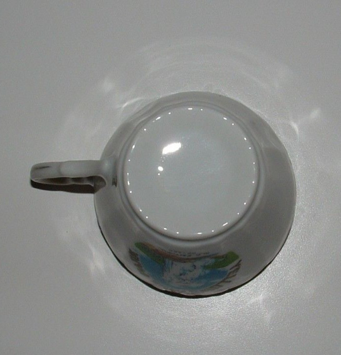 Yellowstone Park Old Faithful Cup & Saucer, Age Unknown, pre-owned