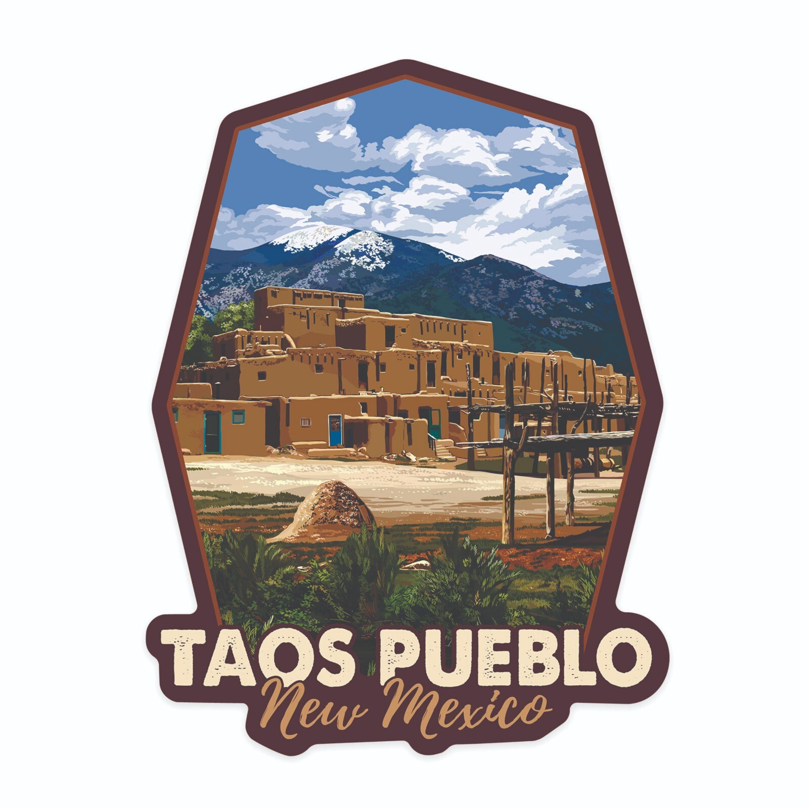 Taos Pueblo New Mexico Sticker Decal Bumper Sticker